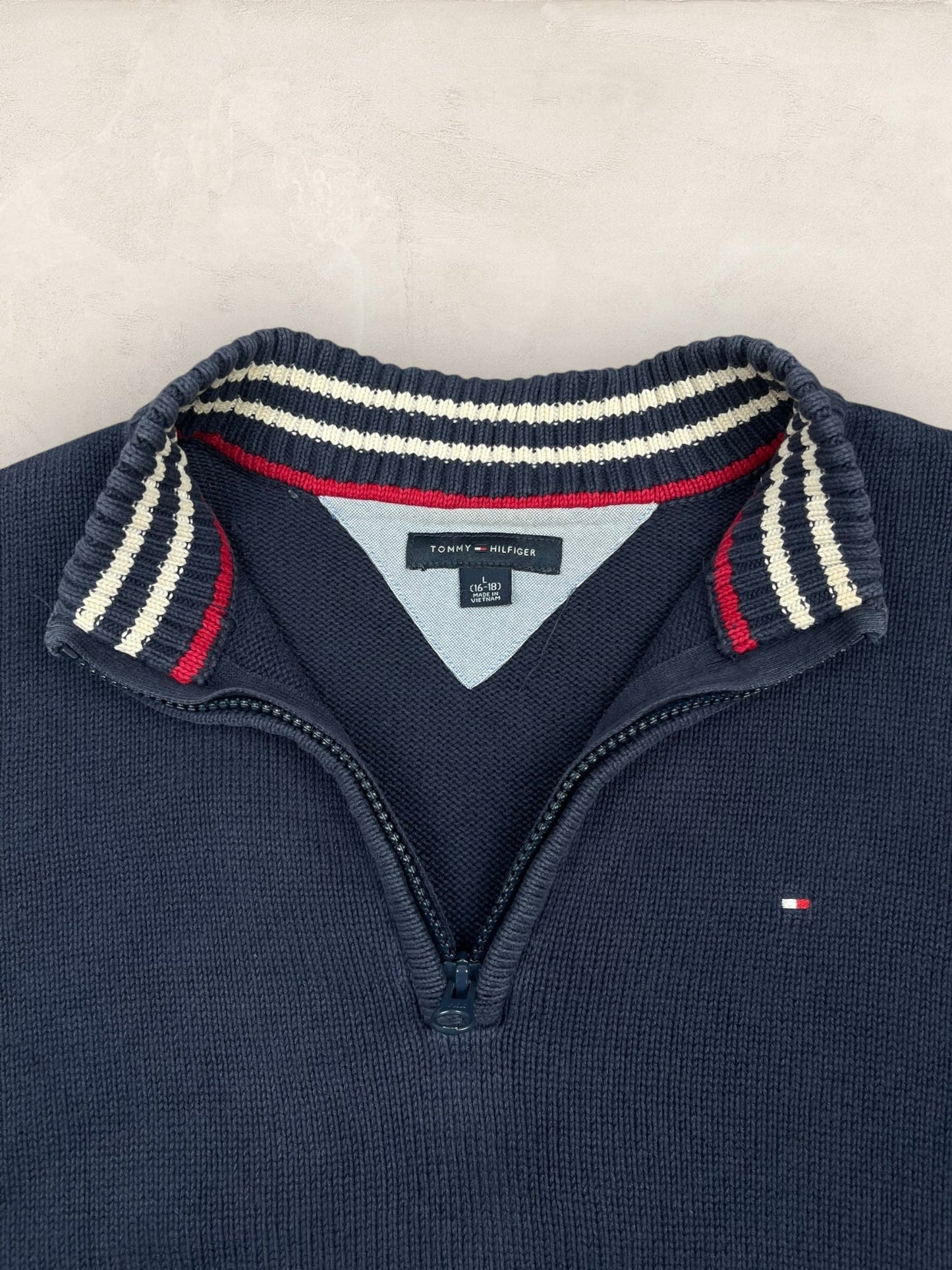 1/4 zip Homme Tommy Hilfiger Bleu Marine S Ref:3685 - Bleu Marine - S - amifrip