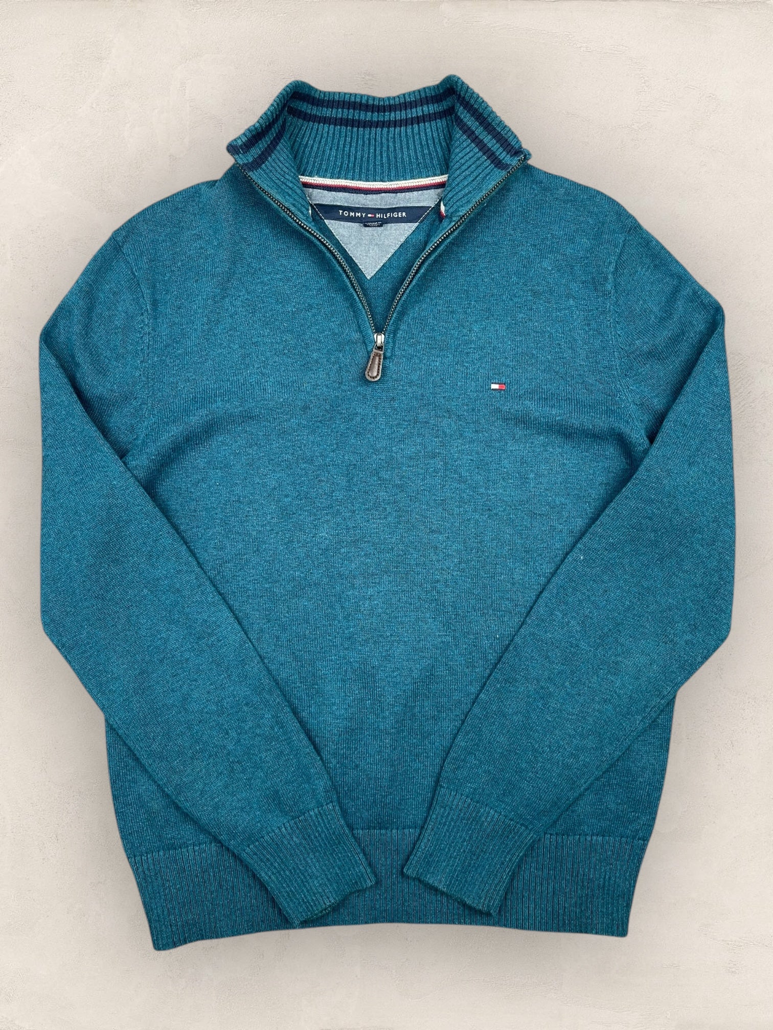 1/4 zip Homme Tommy Hilfiger Bleu S Ref:3695 - Bleu - S - amifrip