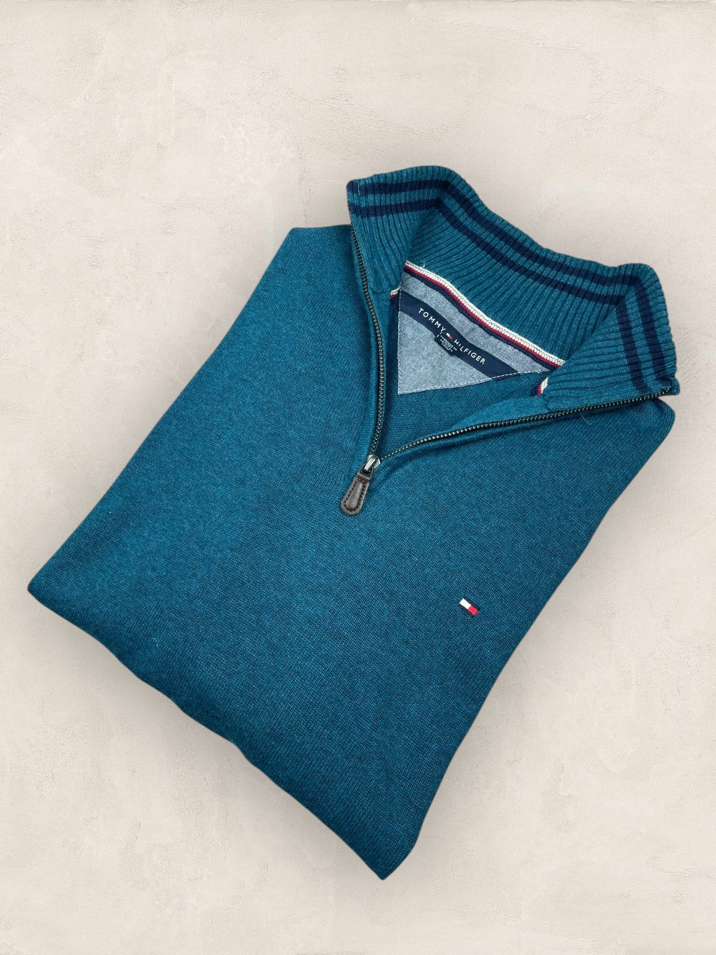 1/4 zip Homme Tommy Hilfiger Bleu S Ref:3695 - Bleu - S - amifrip