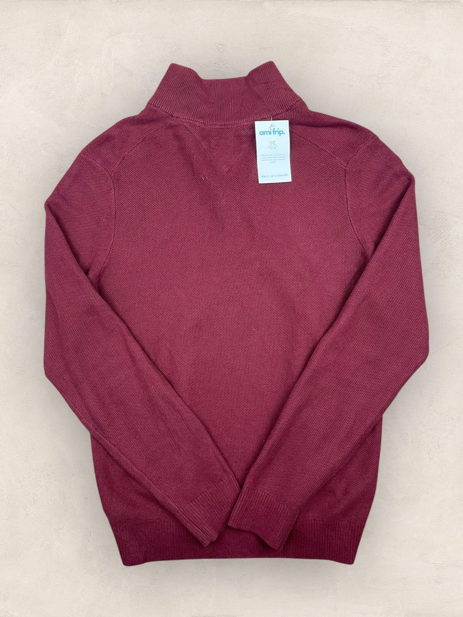 1/4 zip Homme Tommy Hilfiger Bordeaux S Ref:3672 - Bordeaux - S - amifrip