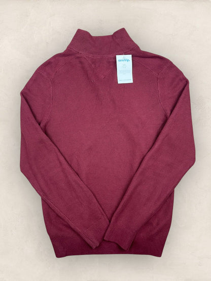 1/4 zip Homme Tommy Hilfiger Bordeaux S Ref:3672 - Bordeaux - S - amifrip