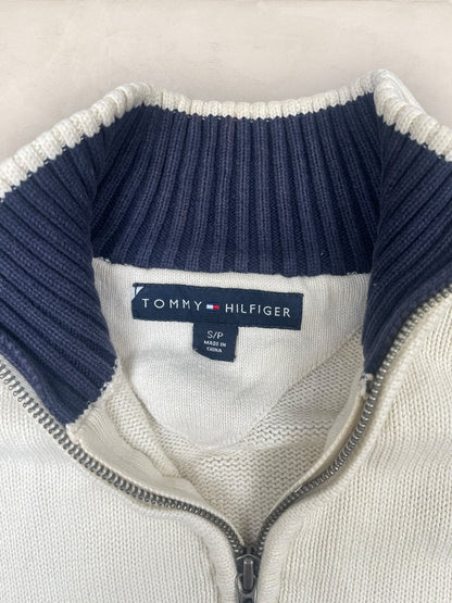 1/4 zip Homme Tommy Hilfiger Creme S Ref:3644 - Creme - S - amifrip