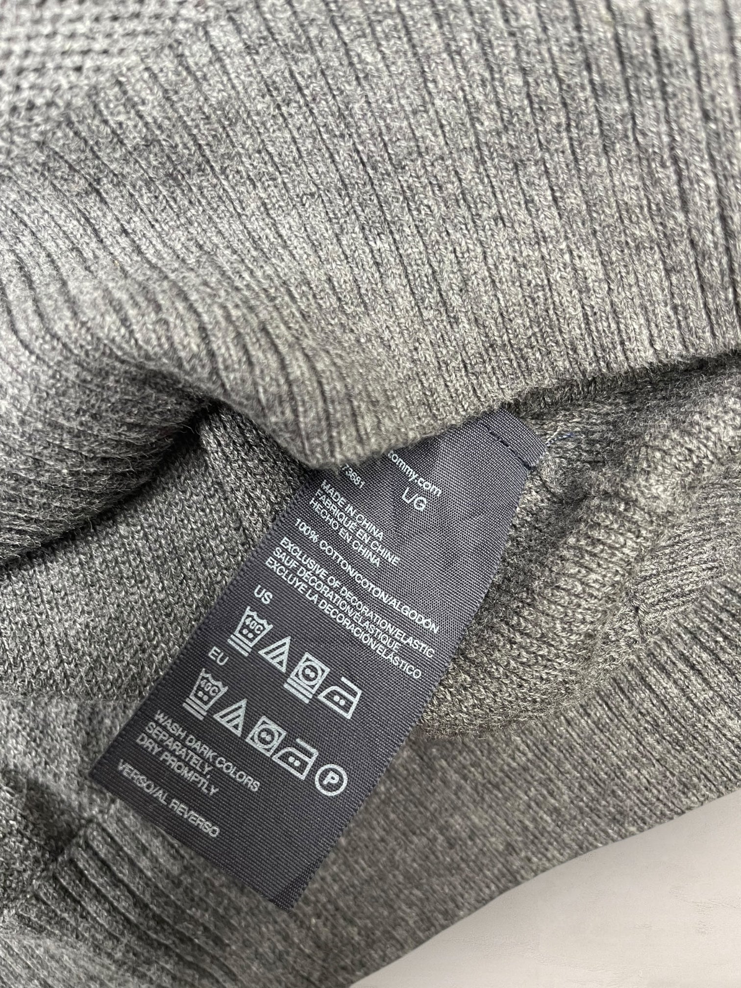 1/4 zip Homme Tommy Hilfiger Gris L Ref:3615 - Gris - L - amifrip