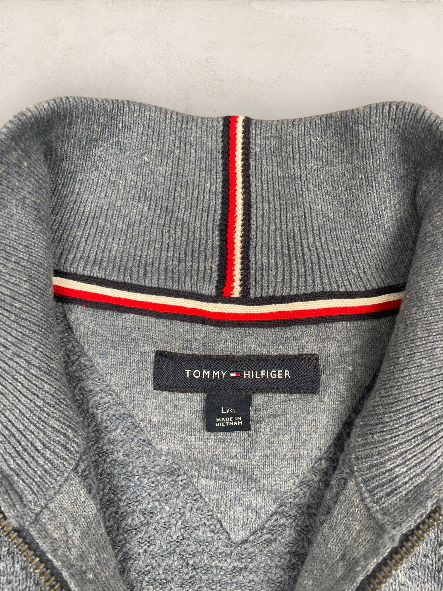 1/4 zip Homme Tommy Hilfiger Gris L Ref:3696 - Gris - L - amifrip