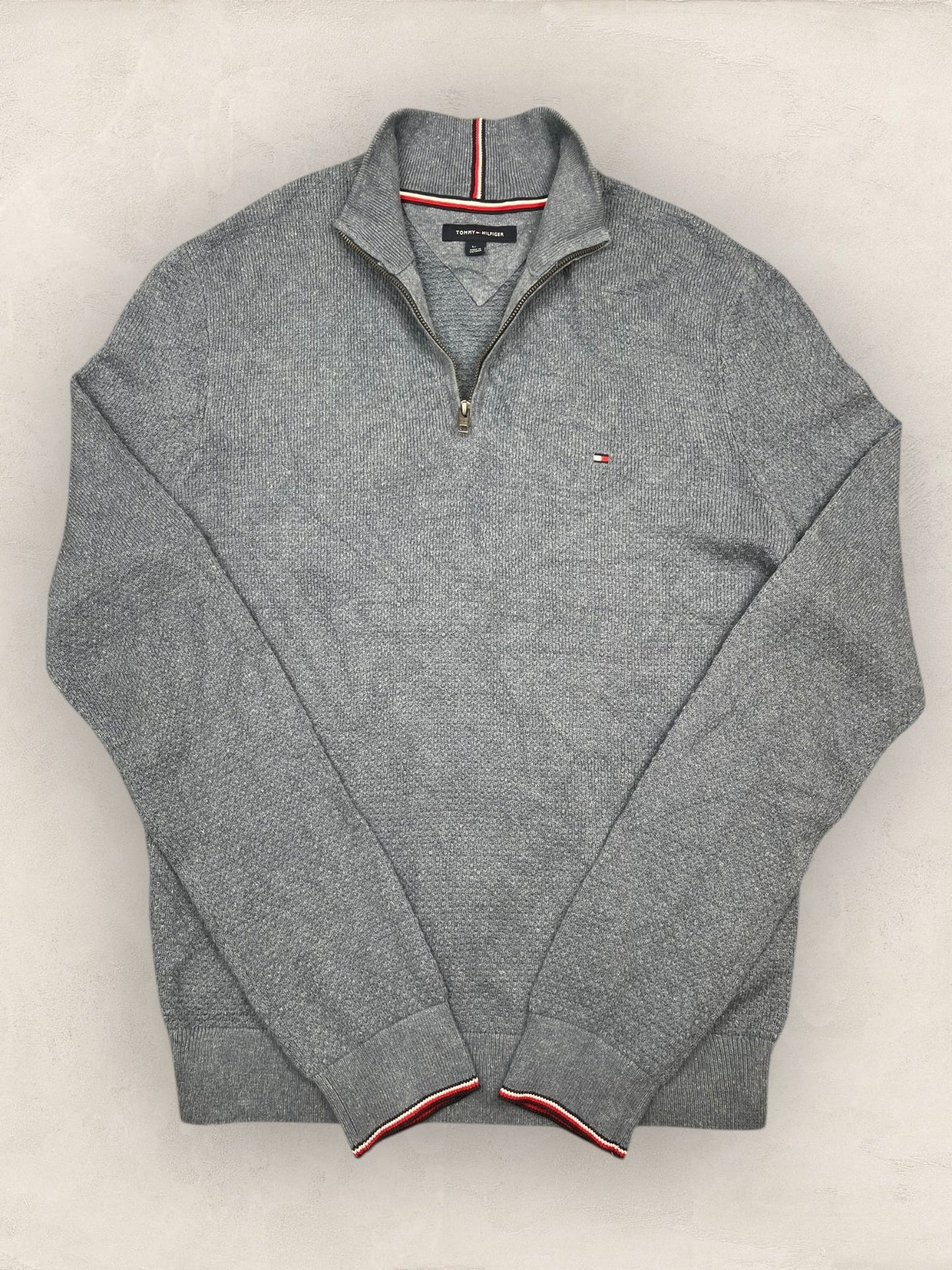 1/4 zip Homme Tommy Hilfiger Gris L Ref:3696 - Gris - L - amifrip