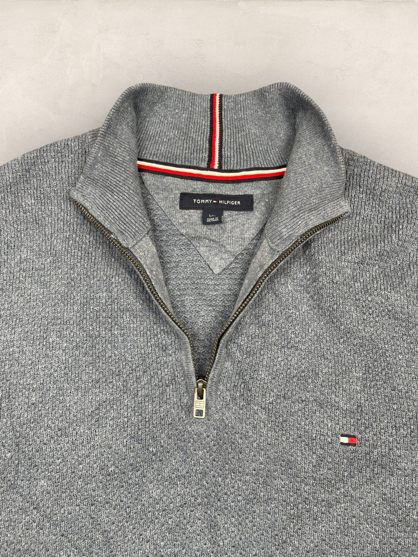 1/4 zip Homme Tommy Hilfiger Gris L Ref:3696 - Gris - L - amifrip