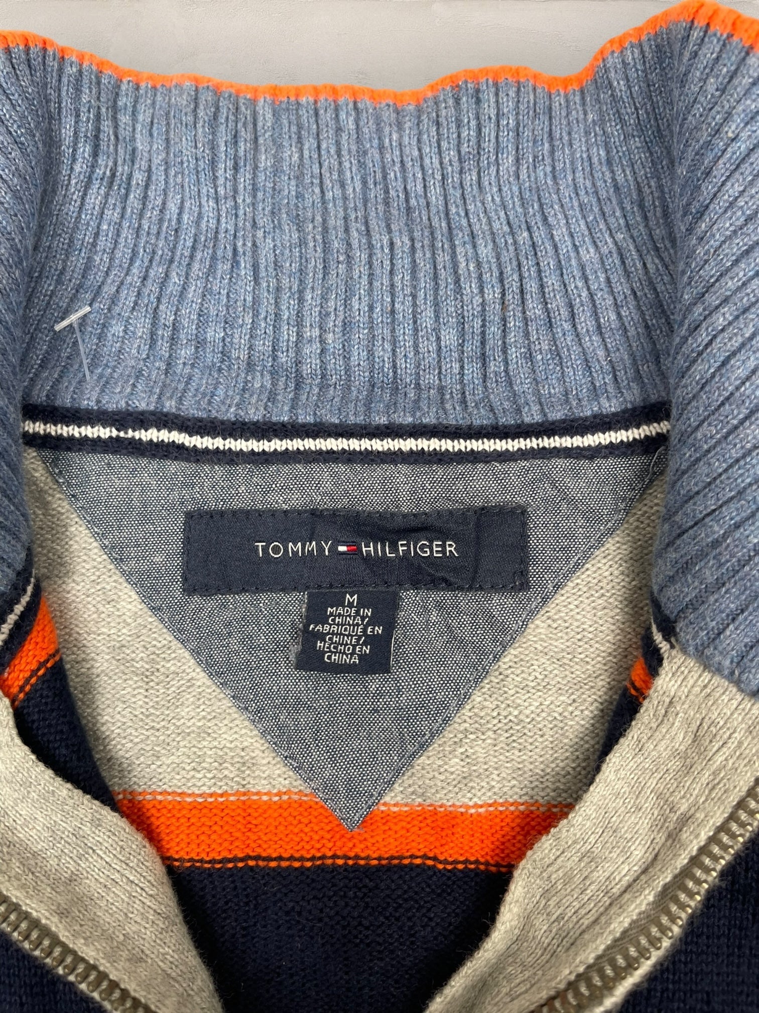 1/4 zip Homme Tommy Hilfiger Gris M Ref:3622 - Gris - M - amifrip