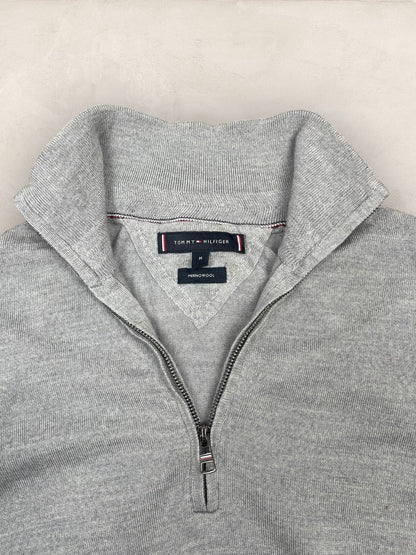 1/4 zip Homme Tommy Hilfiger Gris M Ref:3633 - Gris - M - amifrip
