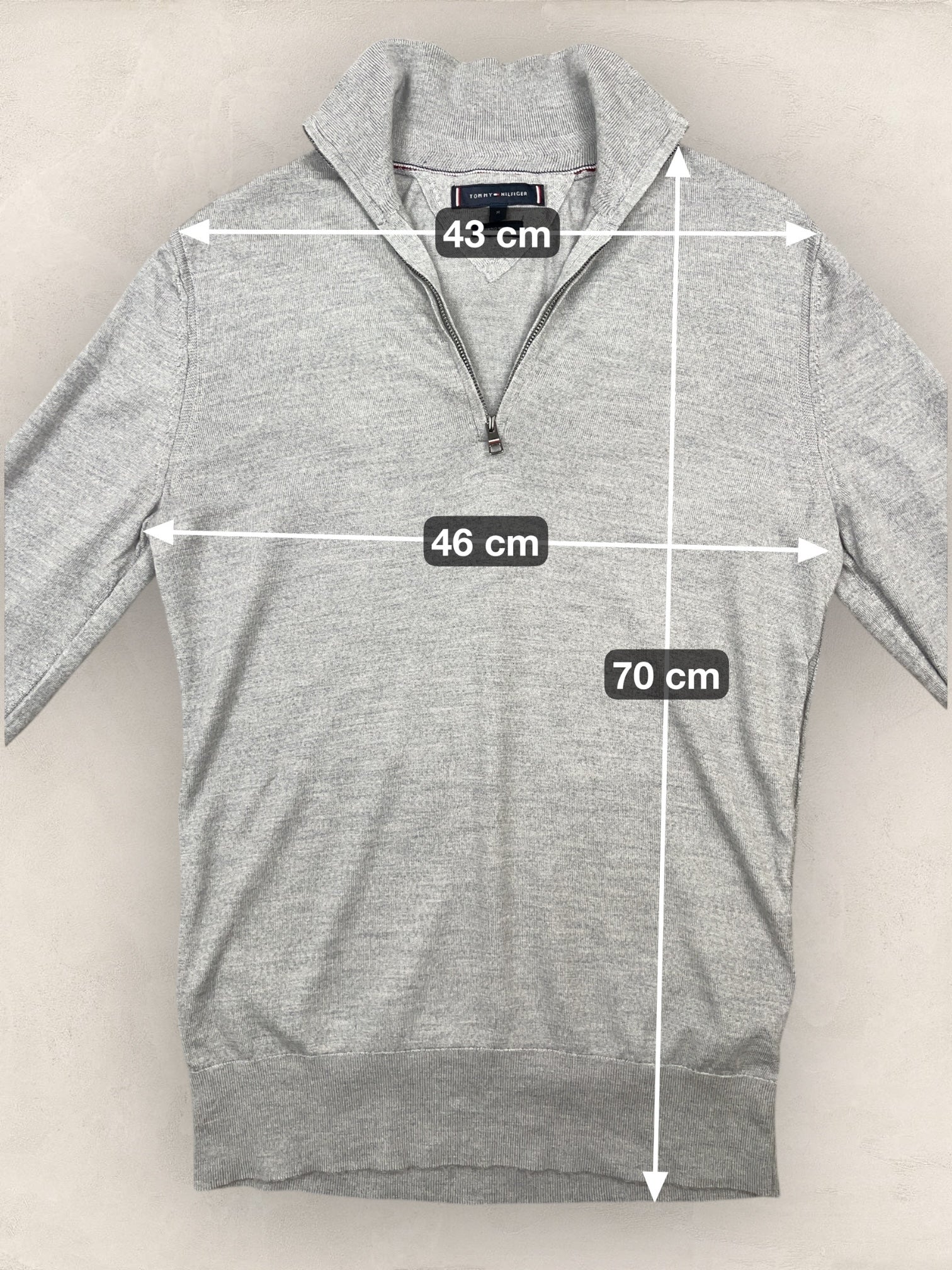 1/4 zip Homme Tommy Hilfiger Gris M Ref:3633 - Gris - M - amifrip