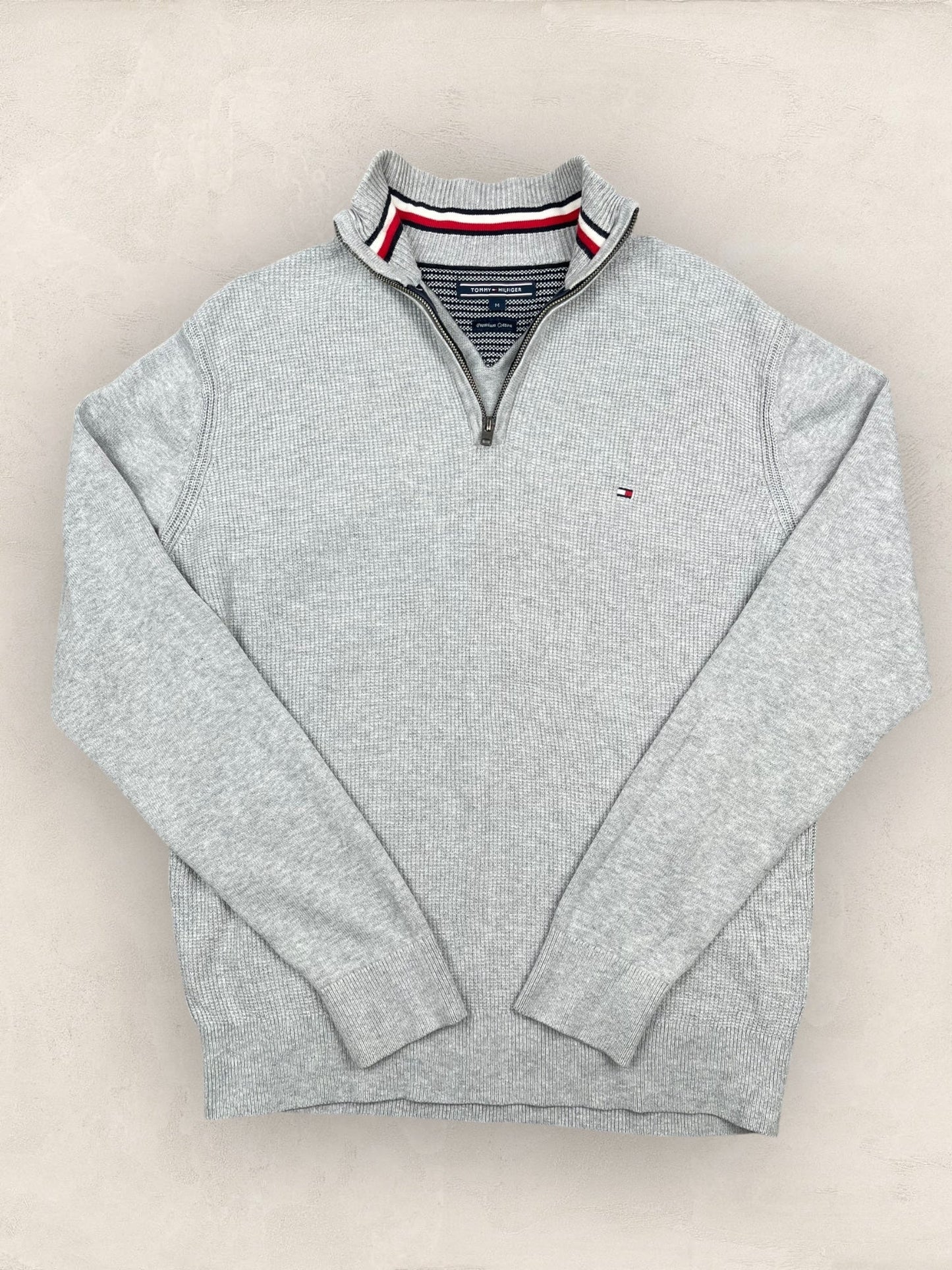 1/4 zip Homme Tommy Hilfiger Gris M Ref:3698 - Gris - M - amifrip