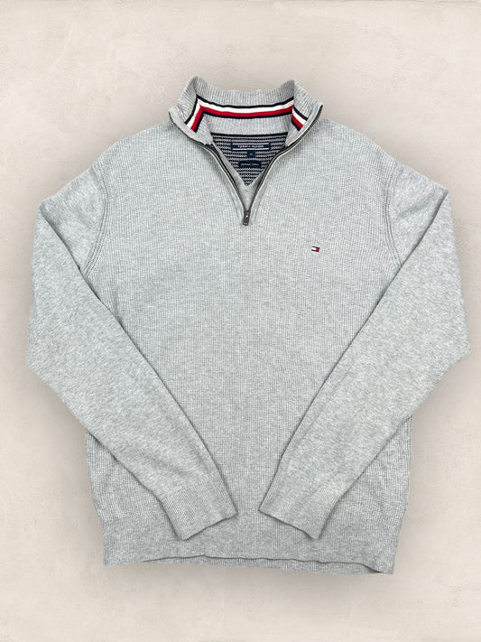 1/4 zip Homme Tommy Hilfiger Gris M Ref:3698 - Gris - M - amifrip