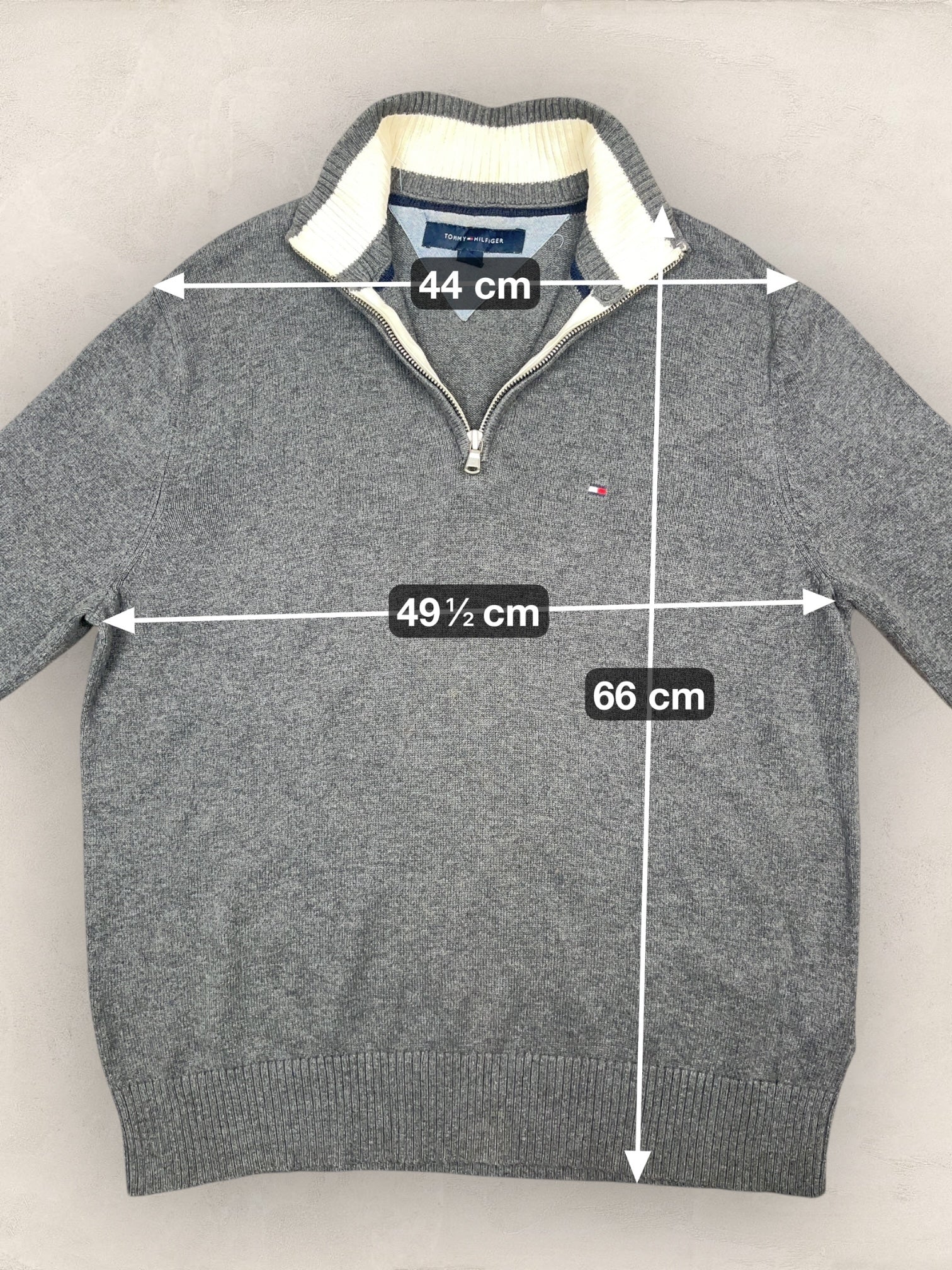 1/4 zip Homme Tommy Hilfiger Gris S Ref:3607 - Gris - S - amifrip