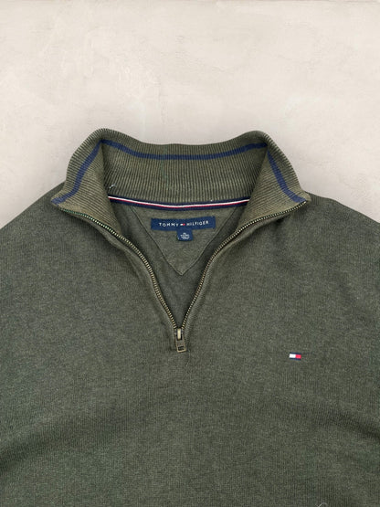 1/4 zip Homme Tommy Hilfiger Kaki XL Ref:3693 - Kaki - XL - amifrip