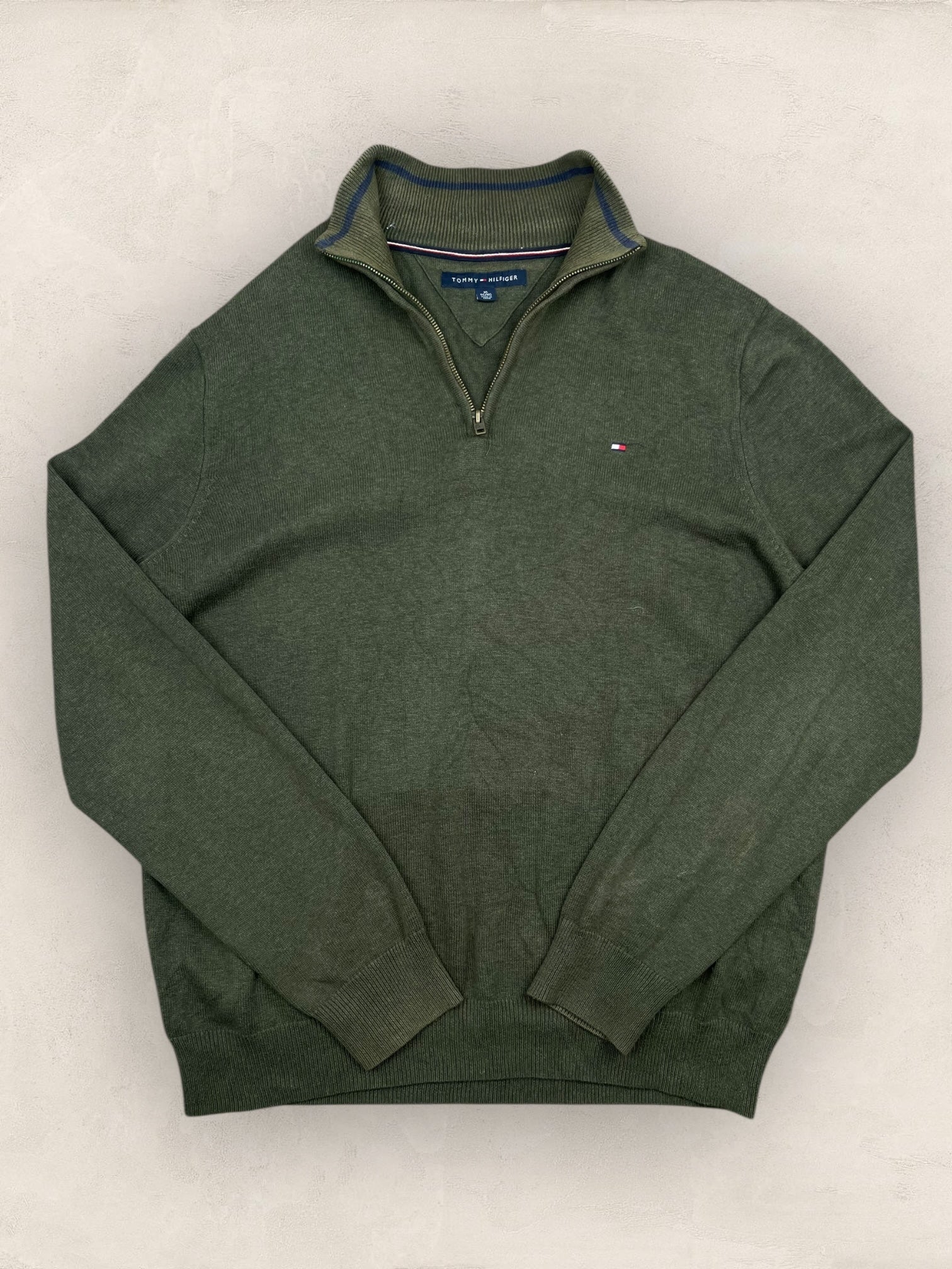 1/4 zip Homme Tommy Hilfiger Kaki XL Ref:3693 - Kaki - XL - amifrip