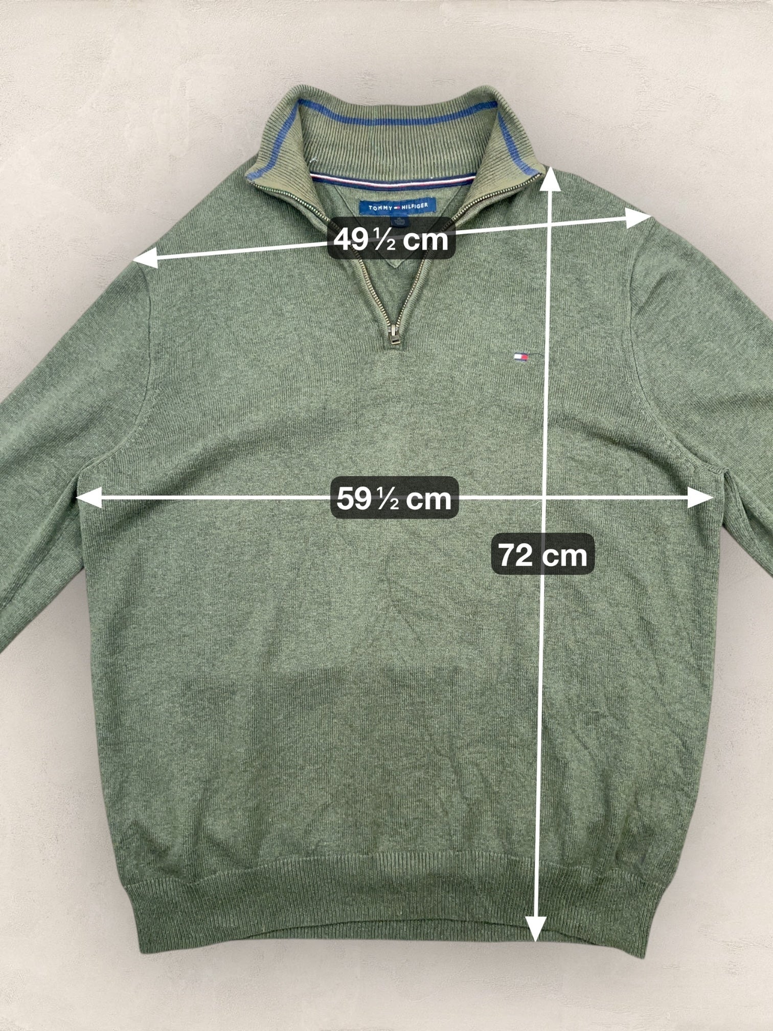 1/4 zip Homme Tommy Hilfiger Kaki XL Ref:3693 - Kaki - XL - amifrip