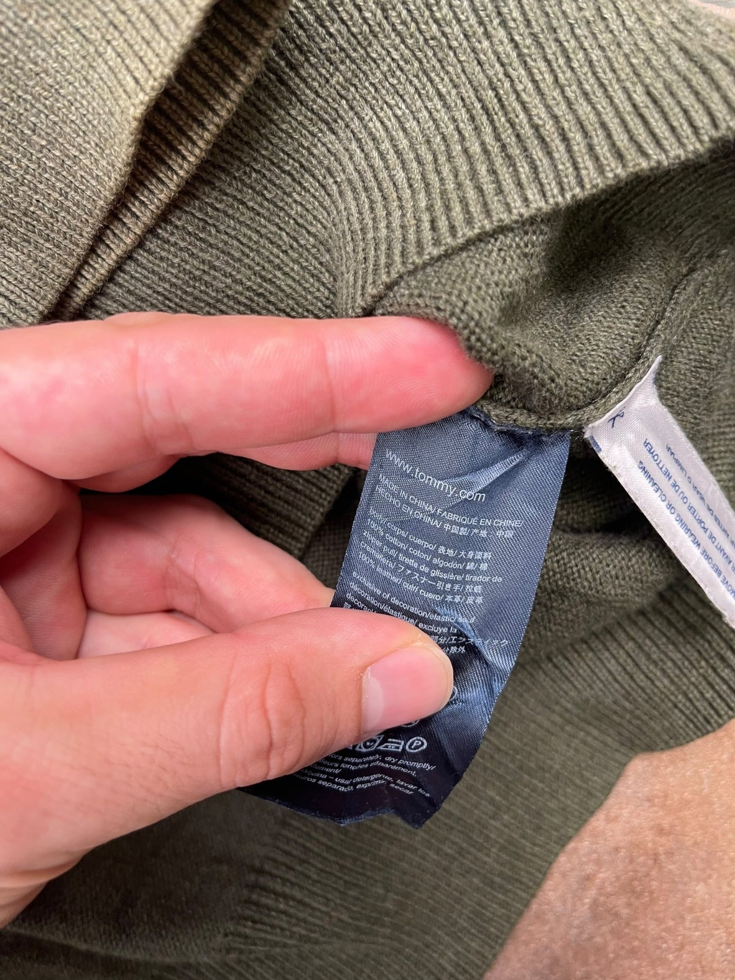 1/4 zip Homme Tommy Hilfiger Kaki XL Ref:3693 - Kaki - XL - amifrip