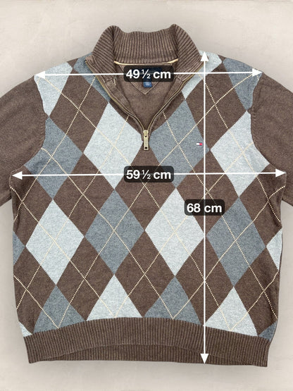 1/4 zip Homme Tommy Hilfiger Marron L Ref:3604 - Marron - L - amifrip