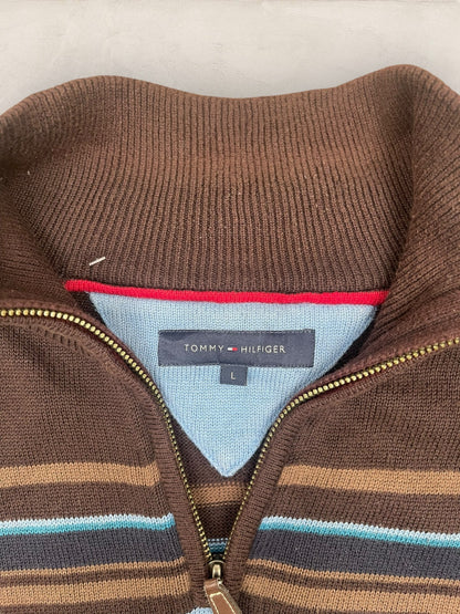 1/4 zip Homme Tommy Hilfiger Marron L Ref:3649 - Marron - L - amifrip