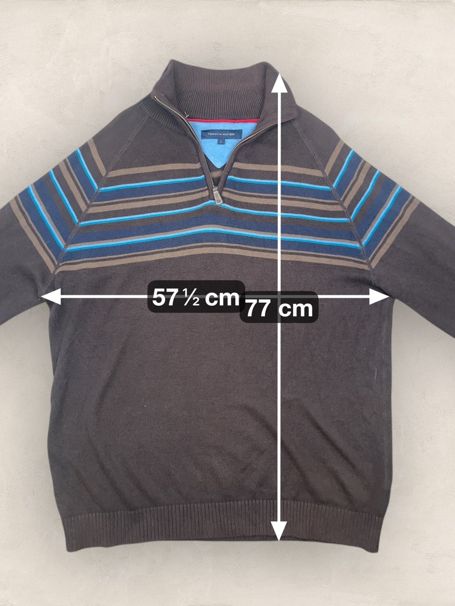 1/4 zip Homme Tommy Hilfiger Marron L Ref:3649 - Marron - L - amifrip