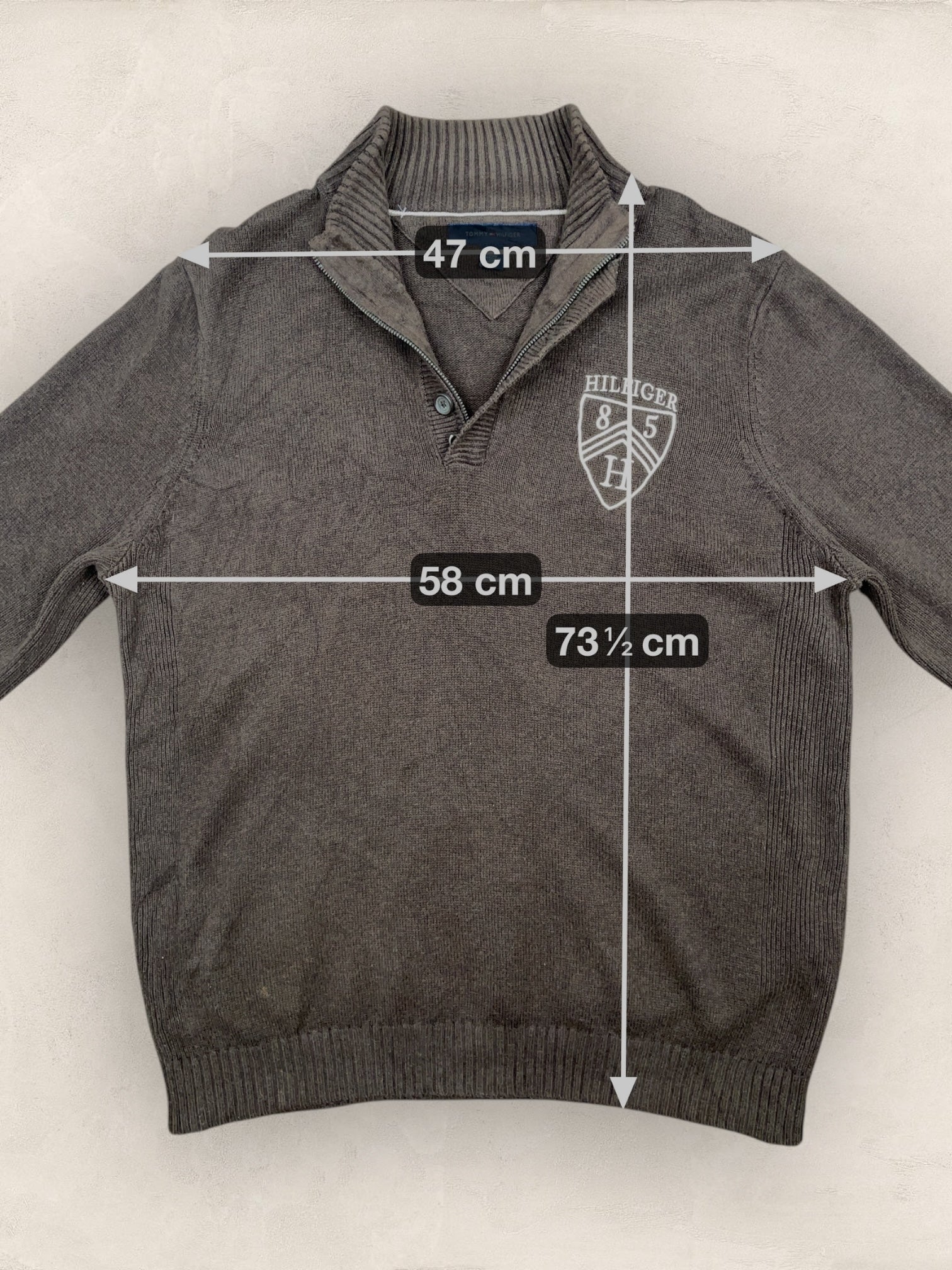 1/4 zip Homme Tommy Hilfiger Marron L Ref:3683 - Marron - L - amifrip