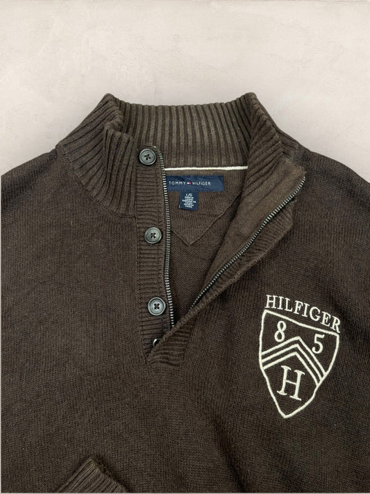 1/4 zip Homme Tommy Hilfiger Marron L Ref:3683 - Marron - L - amifrip