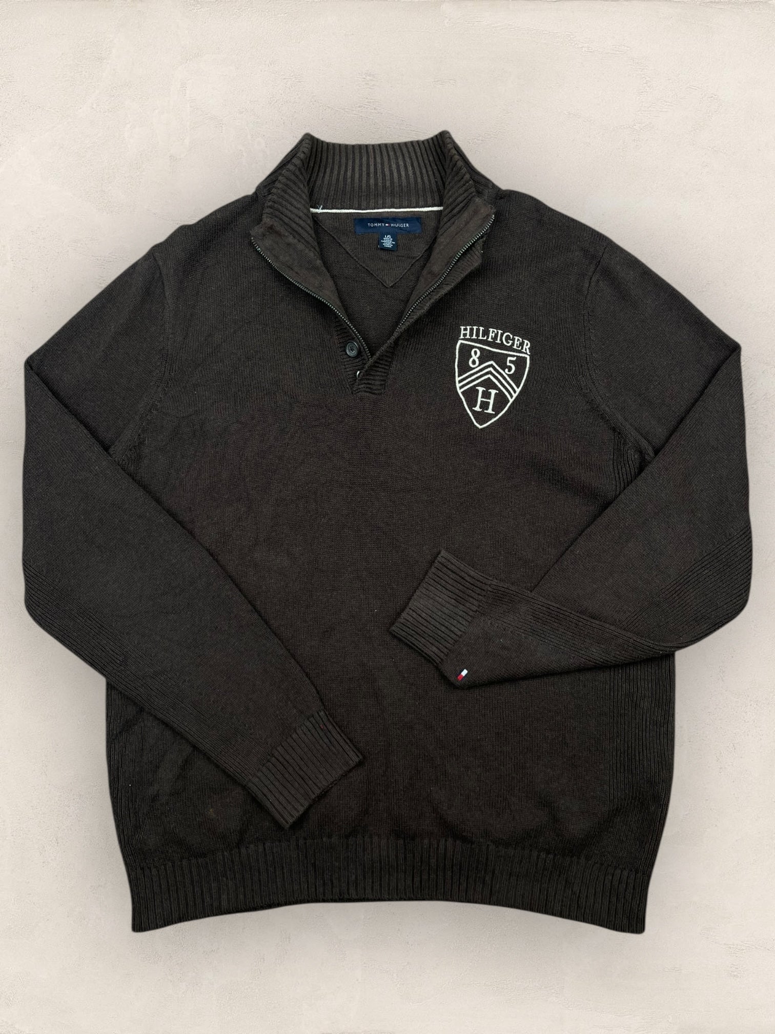 1/4 zip Homme Tommy Hilfiger Marron L Ref:3683 - Marron - L - amifrip