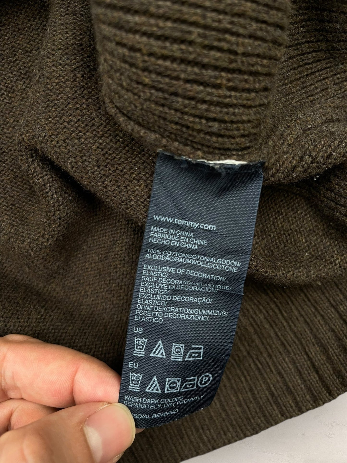 1/4 zip Homme Tommy Hilfiger Marron L Ref:3683 - Marron - L - amifrip