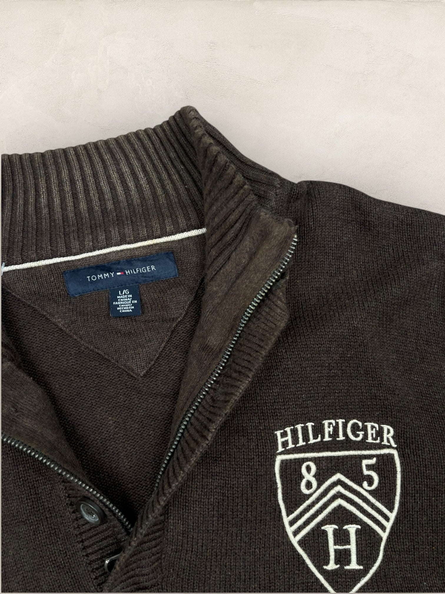1/4 zip Homme Tommy Hilfiger Marron L Ref:3683 - Marron - L - amifrip