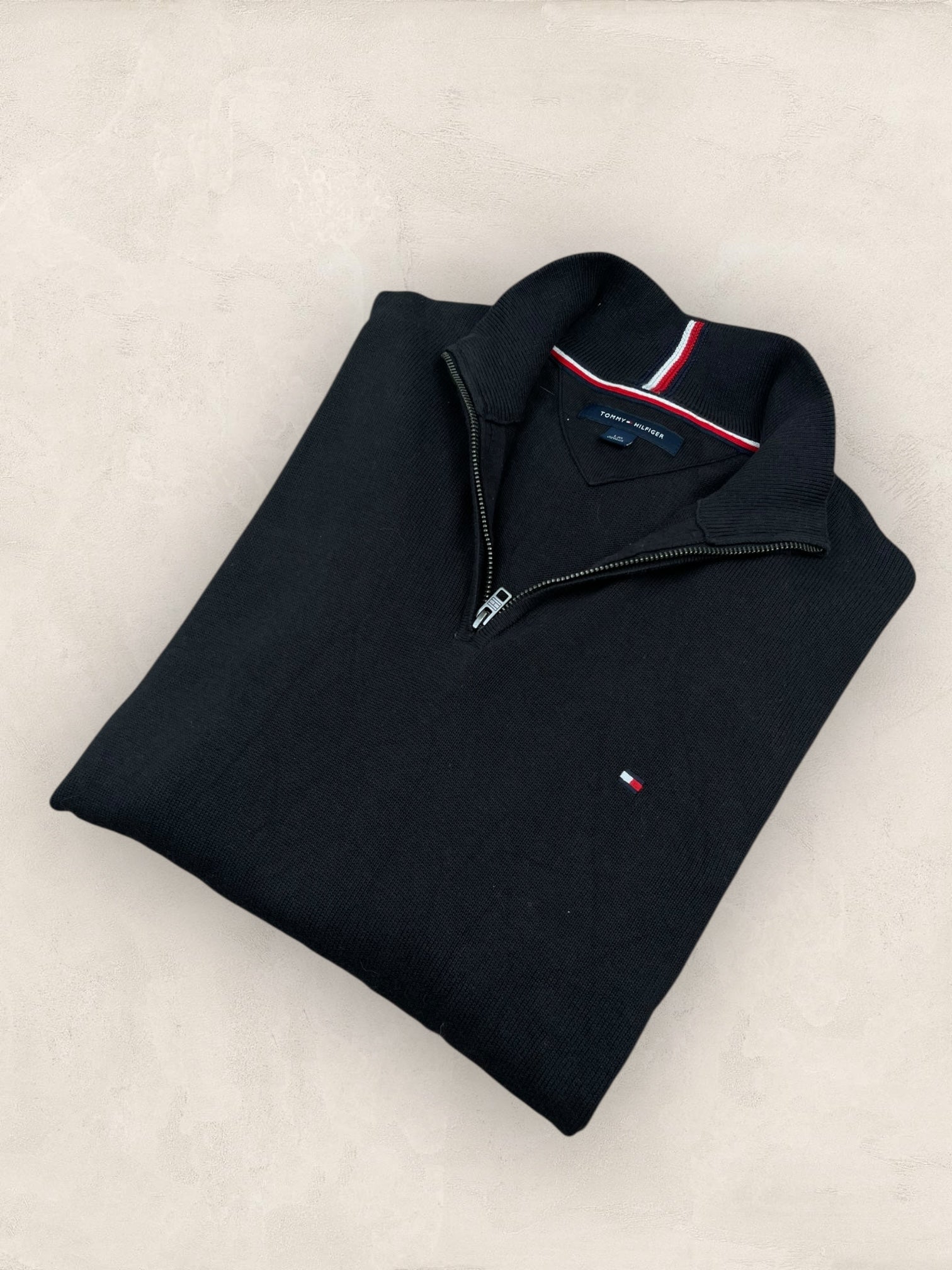 1/4 zip Homme Tommy Hilfiger Noir L Ref:3691 - Noir - L - amifrip