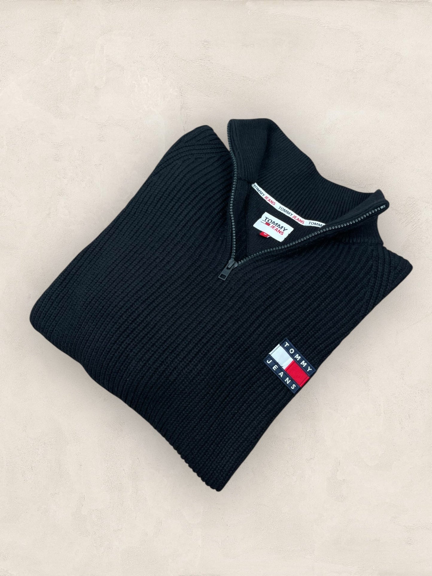 1/4 zip Homme Tommy Hilfiger Noir M Ref:3699 - Noir - M - amifrip