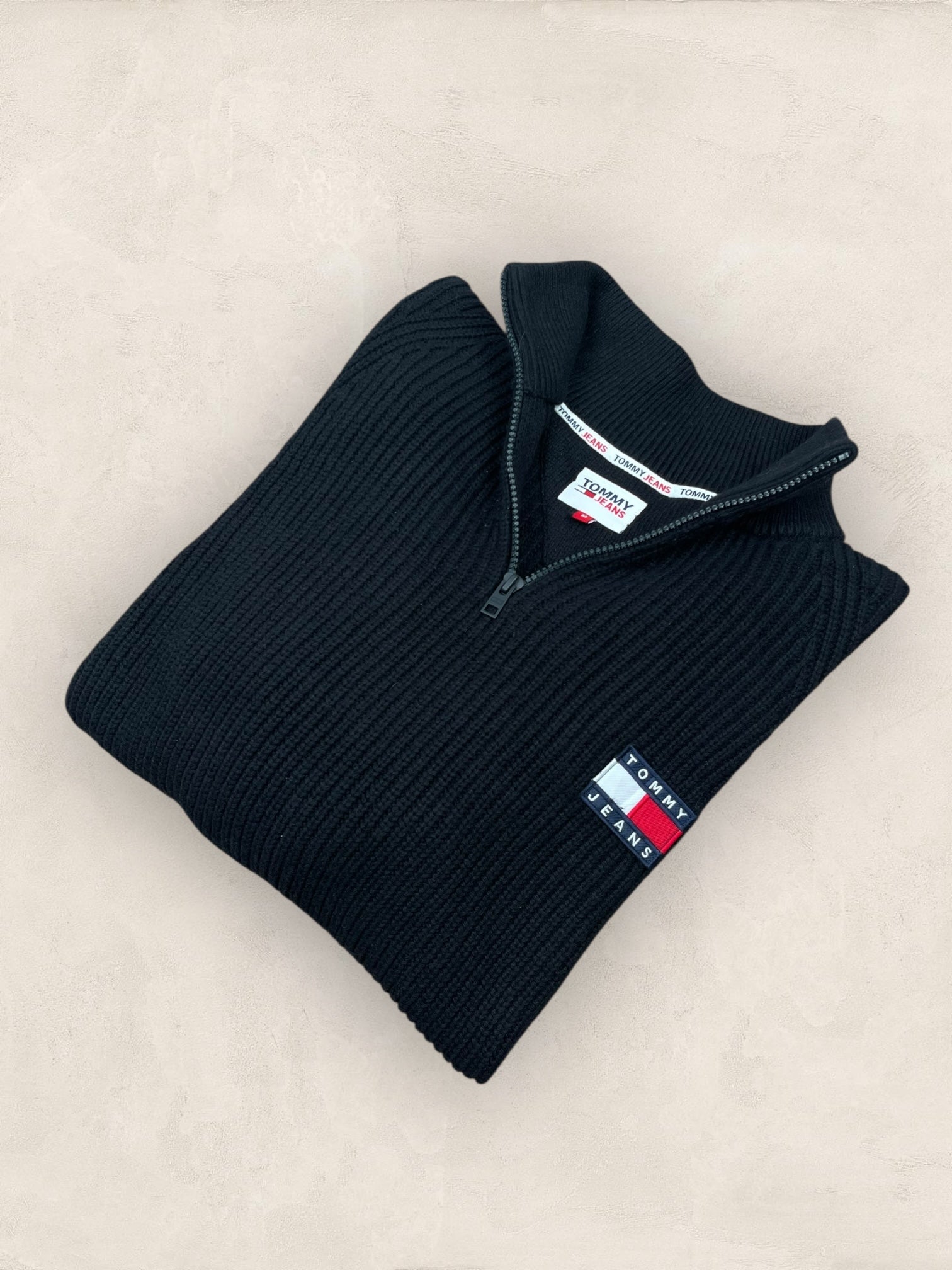 1/4 zip Homme Tommy Hilfiger Noir M Ref:3699 - Noir - M - amifrip