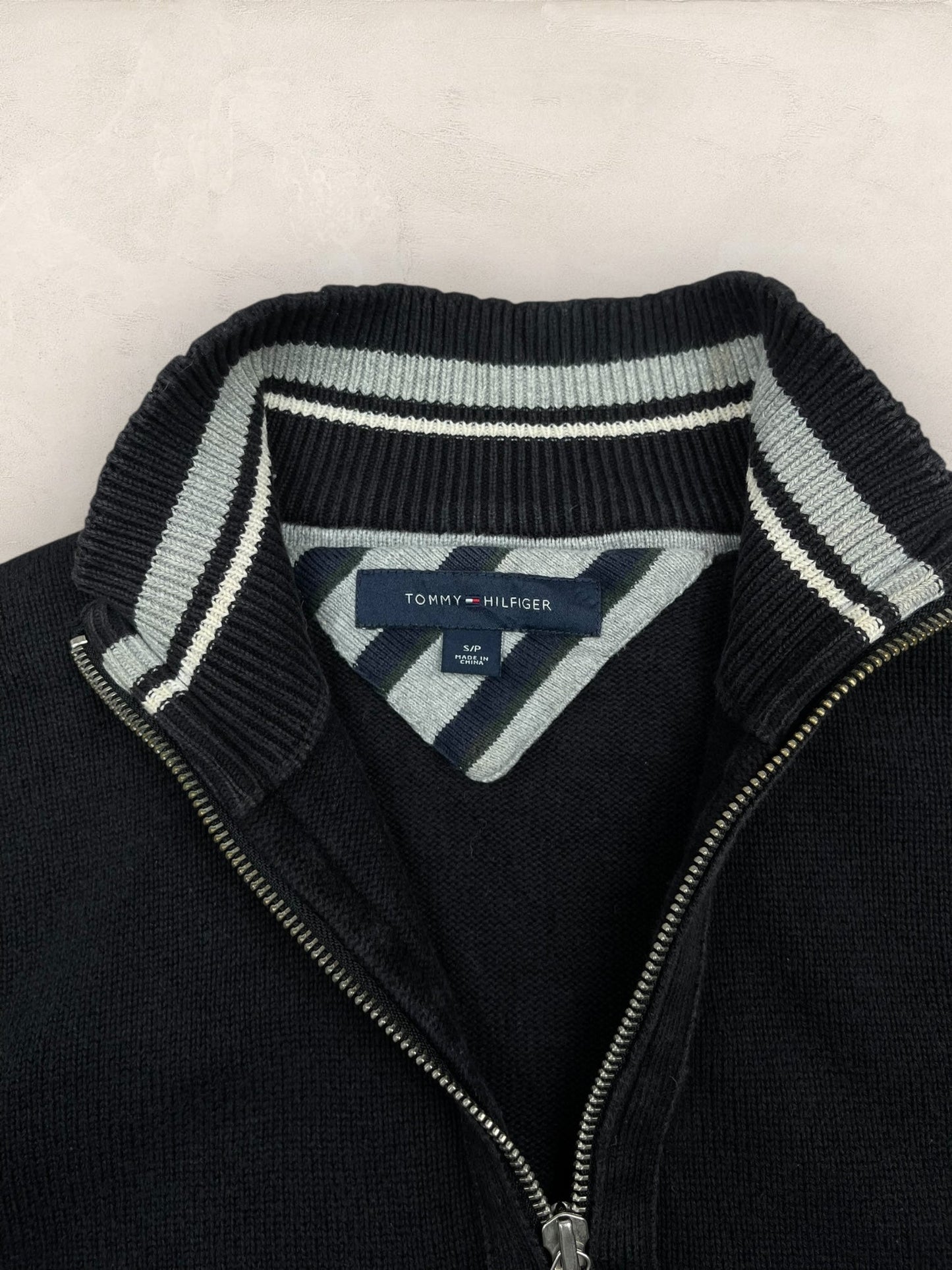 1/4 zip Homme Tommy Hilfiger Noir S Ref:3694 - Noir - S - amifrip