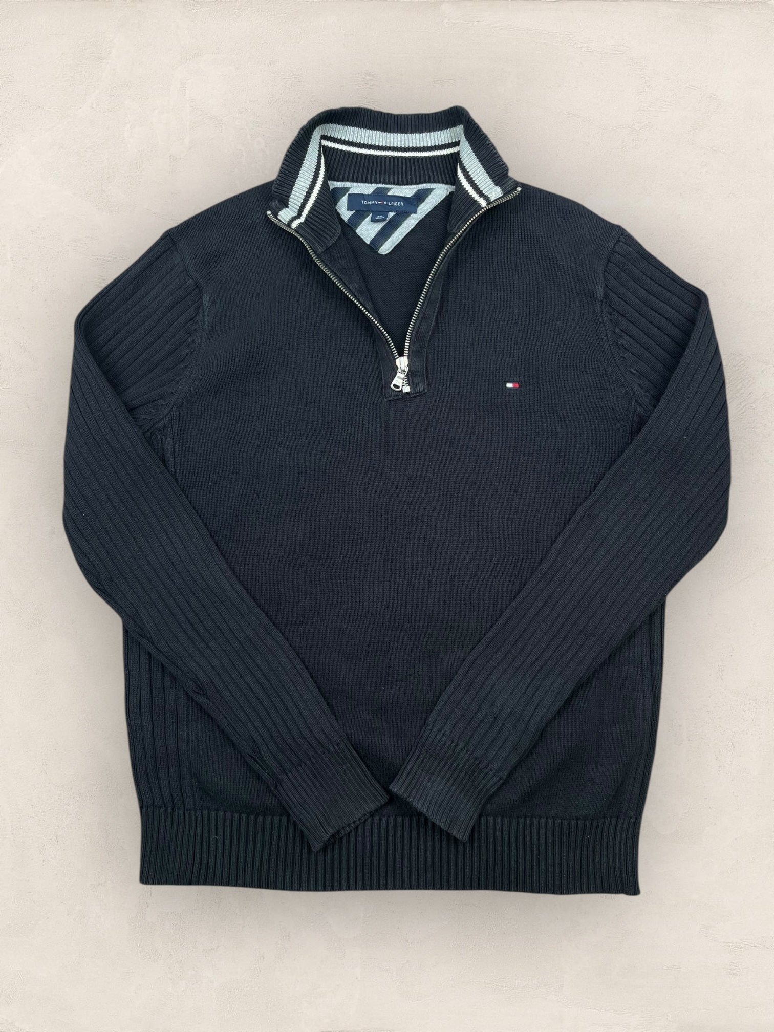 1/4 zip Homme Tommy Hilfiger Noir S Ref:3694 - Noir - S - amifrip