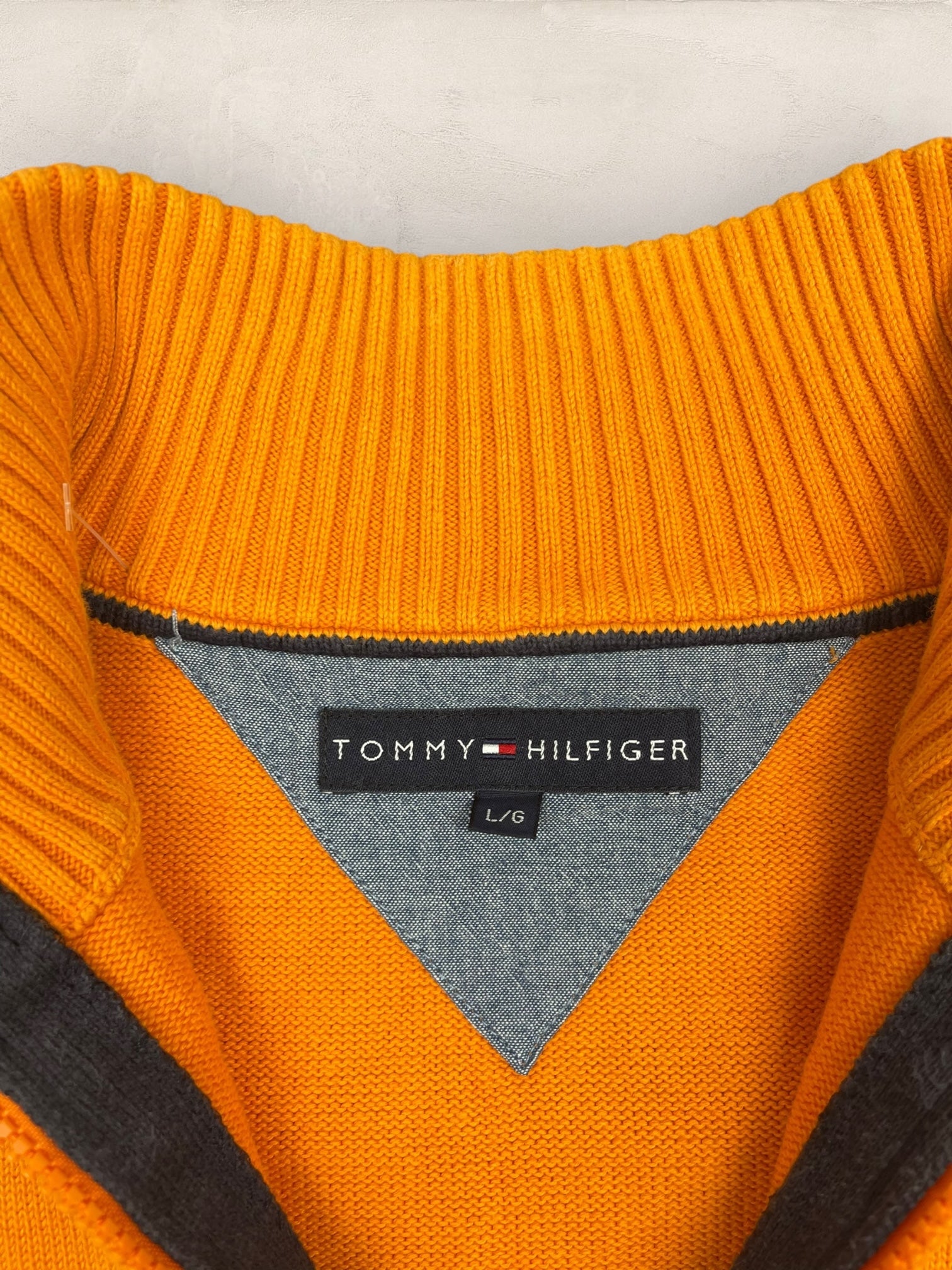 1/4 zip Homme Tommy Hilfiger Orange L Ref:3697 - Orange - L - amifrip