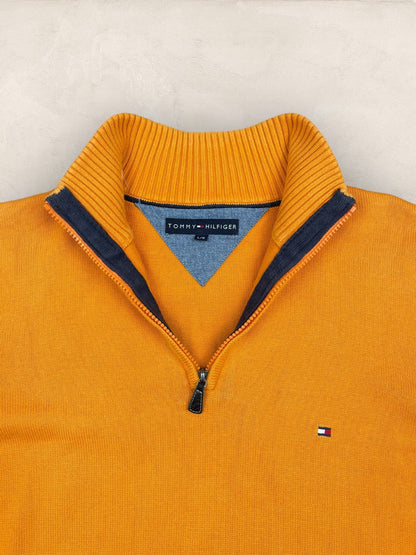 1/4 zip Homme Tommy Hilfiger Orange L Ref:3697 - Orange - L - amifrip