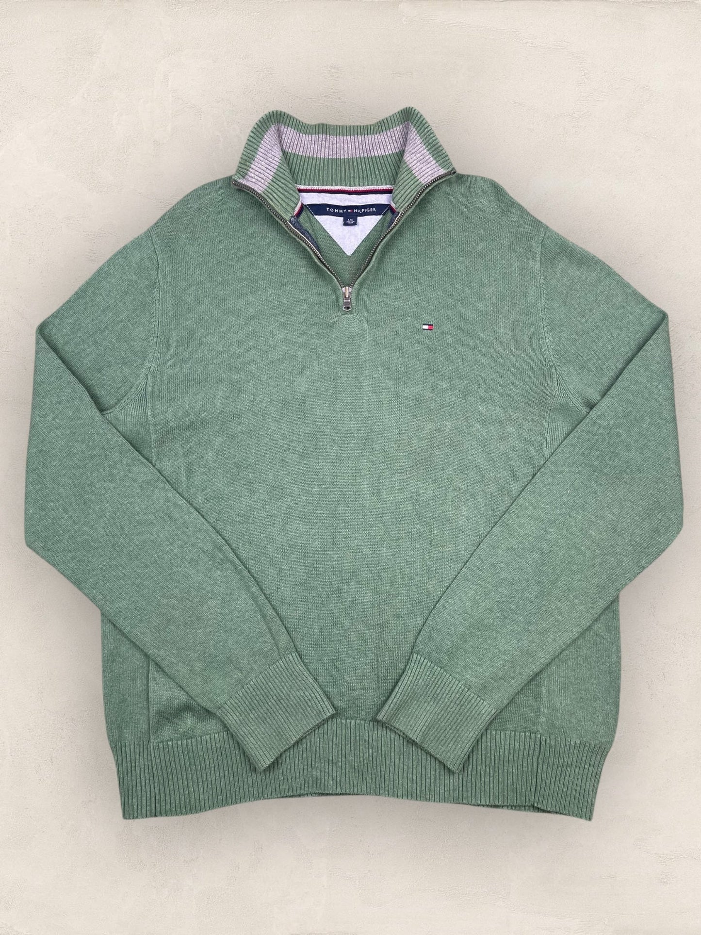1/4 zip Homme Tommy Hilfiger Vert L Ref:3690 - Vert - L - amifrip