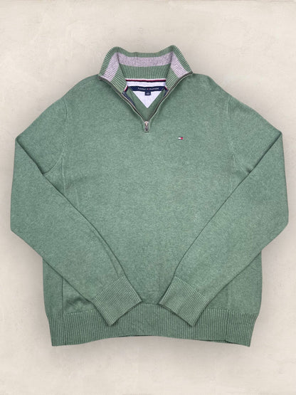 1/4 zip Homme Tommy Hilfiger Vert L Ref:3690 - Vert - L - amifrip
