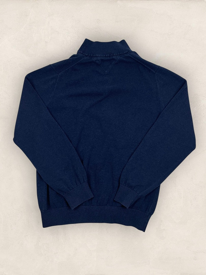 Pull 1/4 zip Tommy Hilfiger - Homme Xl - Bleu - Coton - Très bon état - Ts0220