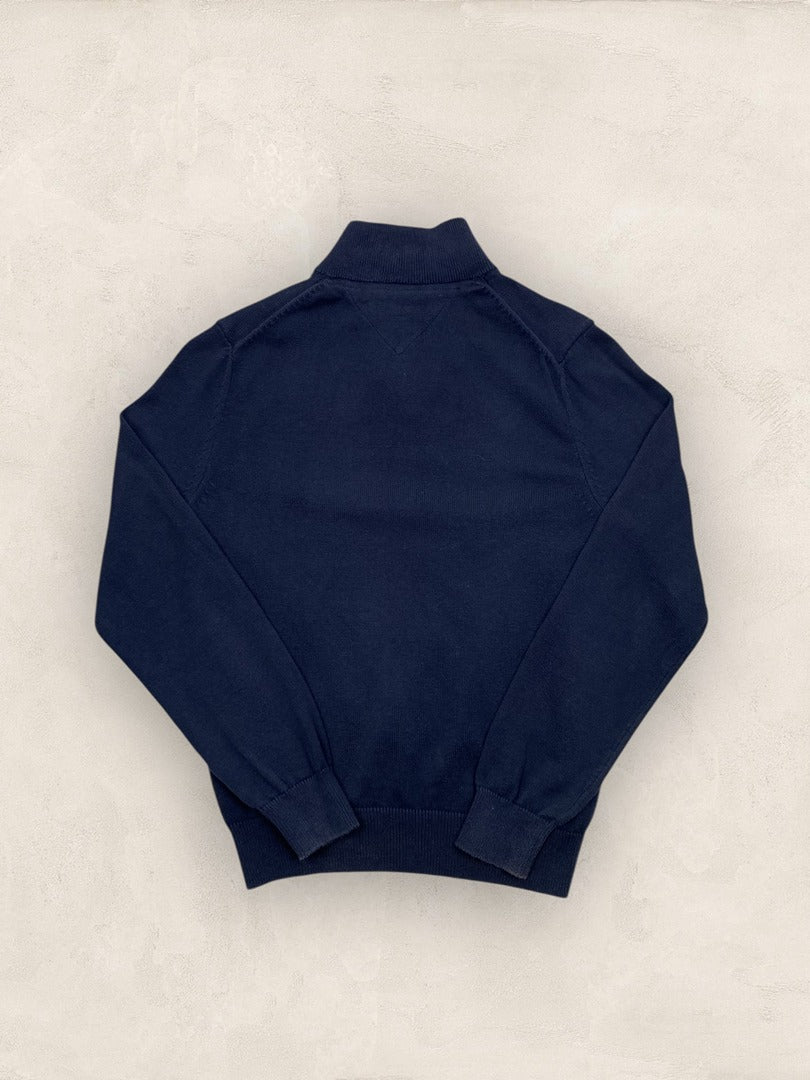 Pull 1/4 zip, Demi-zip Tommy Hilfiger - homme Xs - Bleu marine - Très bon état - Ts0143