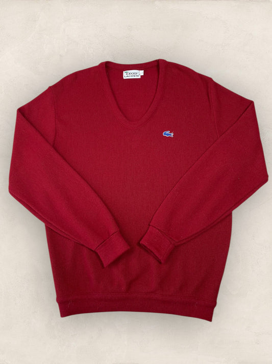 Pull Col V Homme Lacoste BORDEAUX L Ref:2848
