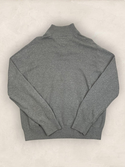 Pull 1/4 zip Tommy Hilfiger - Homme L - Gris - Coton - Tbe - TS0219