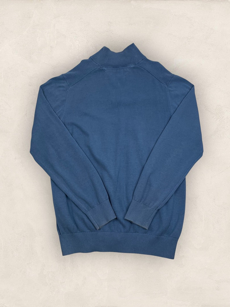 Pull 1/4 zip Tommy Hilfiger - Homme Xl - Bleu - Coton - Très bon état - Ts0226