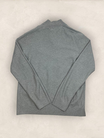 Pull 1/4 zip, Demi-zip Tommy Hilfiger - Homme Xxl - Gris - - Coton - Bon état - Ts0232