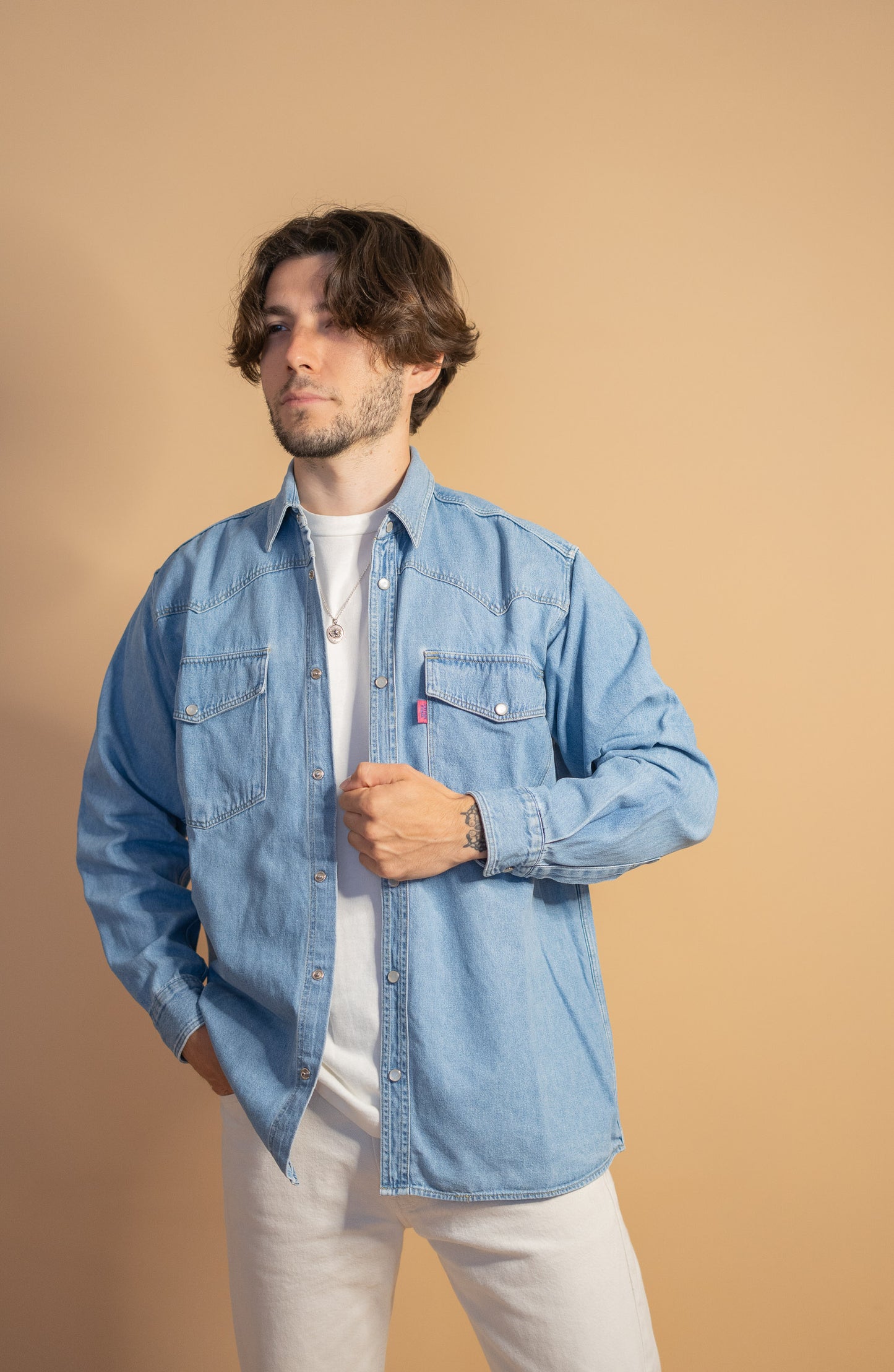 Chemise Bleu West Valley Homme #1065