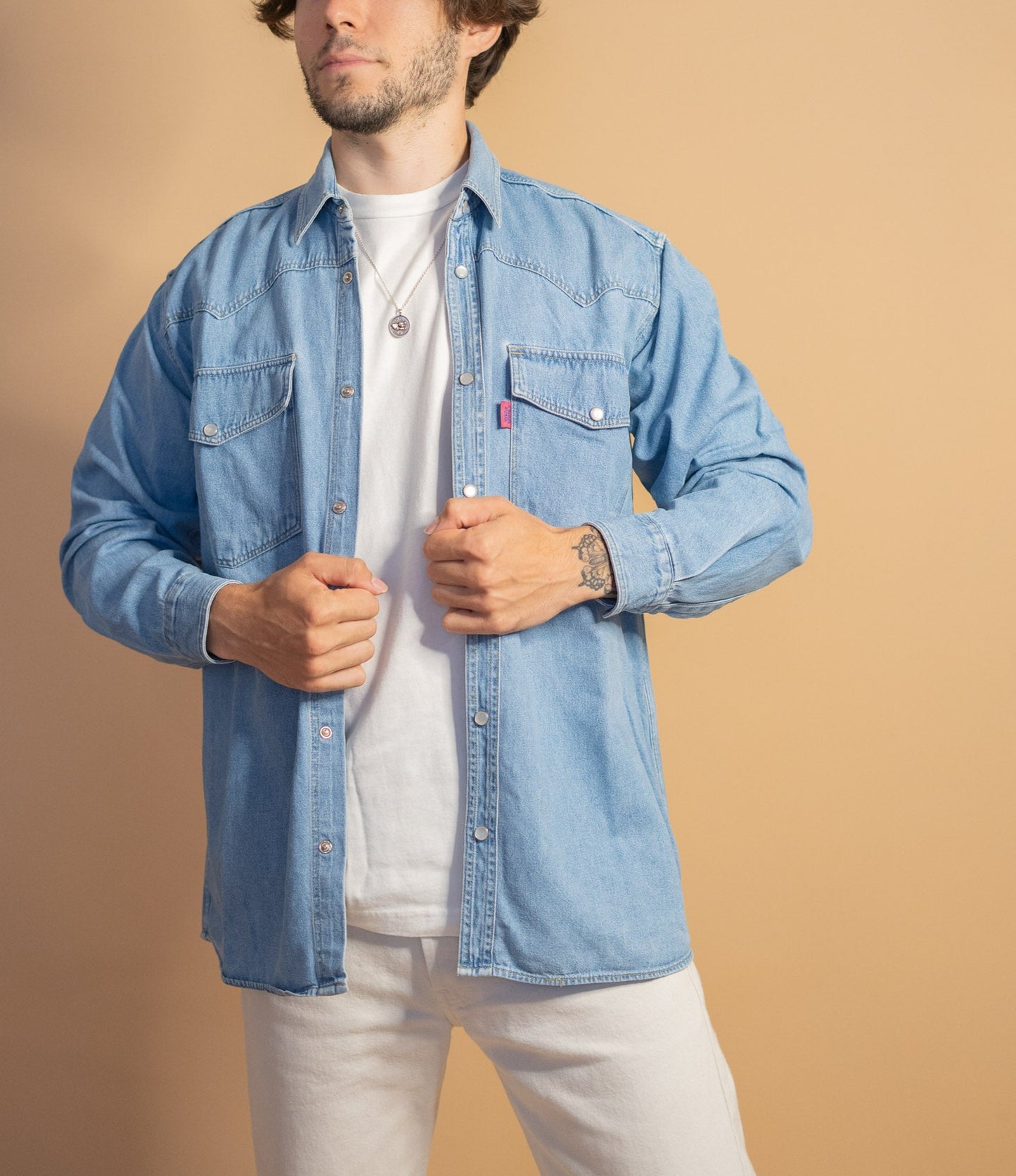Chemise Bleu West Valley Homme #1065