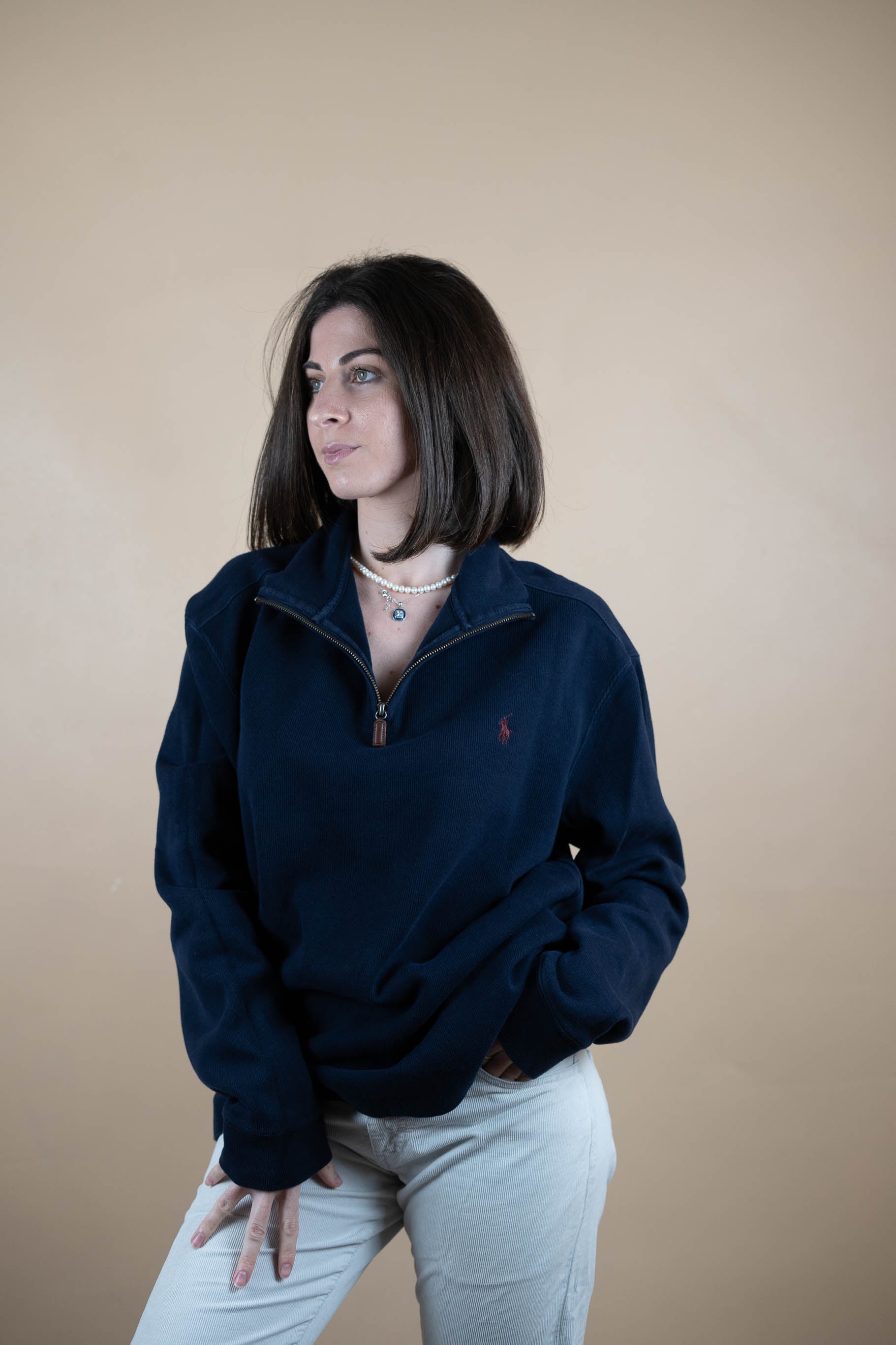 half-zip ralph lauren femme - amifrip - friperie