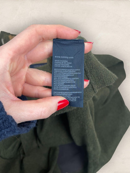 Pull Demi-zip Tommy Hilfiger - Homme L - Vert - Coton - Très bon état - Ts0214