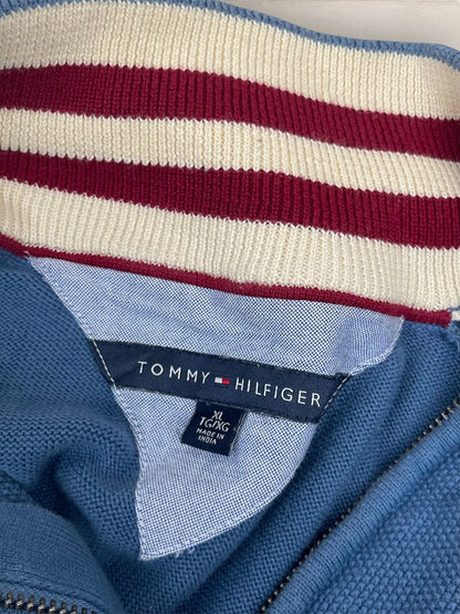 Pull 1/4 zip Tommy Hilfiger - Homme Xl - Bleu - Coton - Très bon état - Ts0226