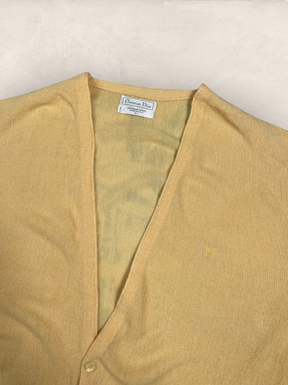 Cardigan Christian Dior Ref: 2547 - JAUNE - L - amifrip - Friperie en ligne et vêtements vintage