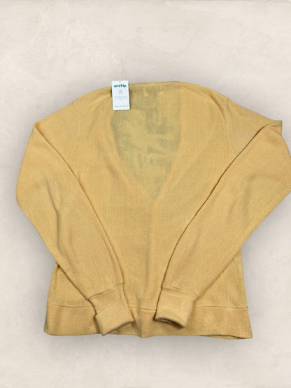 Cardigan Christian Dior Ref: 2547 - JAUNE - L - amifrip - Friperie en ligne et vêtements vintage